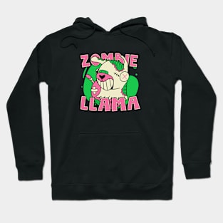 Cute Zombie Llama // Funny Halloween Zombie Animals Hoodie